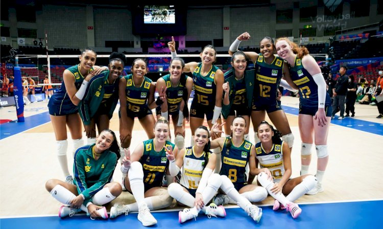 Seleção feminina vence a primeira na Liga das Nações de vôlei