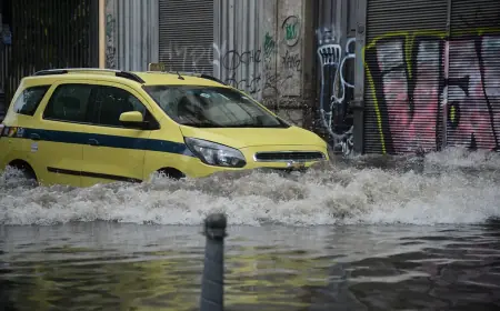 Temporal provoca alagamentos e quedas de árvores no Rio