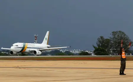 Avião presidencial arremete ao tentar pousar em Sorocaba
