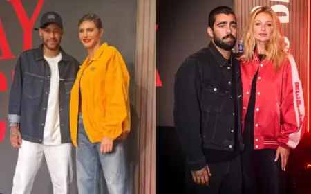 Neymar, Fernanda Lima e Pedro Scooby prestigiam desfile de moda em São Paulo