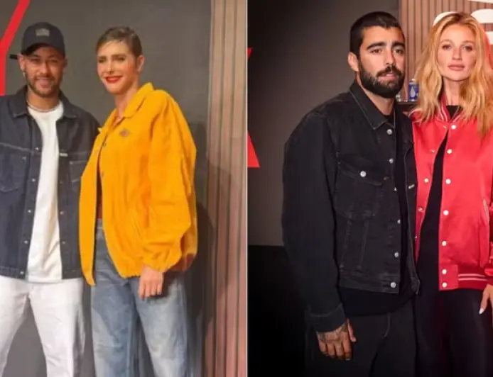 Neymar, Fernanda Lima e Pedro Scooby prestigiam desfile de moda em São Paulo