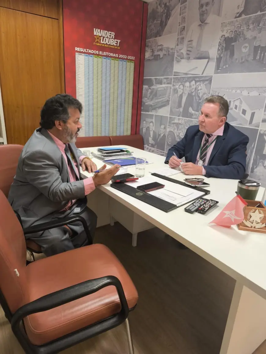 Reunião em Brasília define pautas estratégicas no gabinete do deputado Vander Loubet