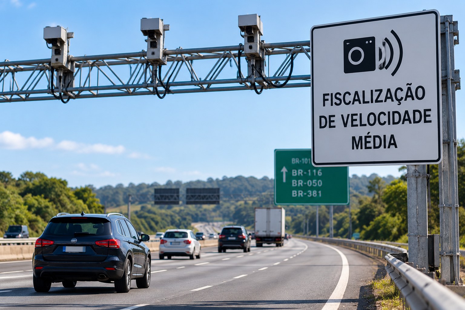 ANTT suspende testes de radares de velocidade média em rodovias para realizar ajustes
